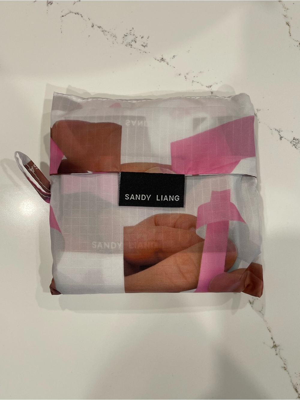 Sandy Liang X Baggu Origami Star Pink Foldable Tote Bag - Picture 3 of 4